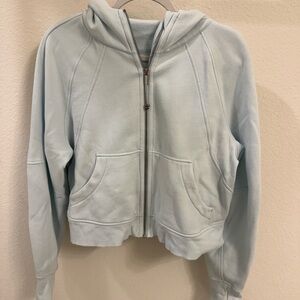 Lululemon Women’s Light Blue Scuba Zip Up Hoodie | Size: L/XL